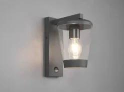LED Außen Wandlaterne mit Bewegungsmelder Höhe 28cm, Anthrazit