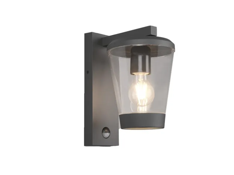 LED Außen Wandlaterne mit Bewegungsmelder Höhe 28cm, Anthrazit