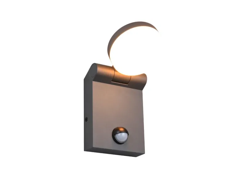 LED Außenwandleuchte ADOUR Höhe 19cm, Schwarz mit Bewegungsmelder