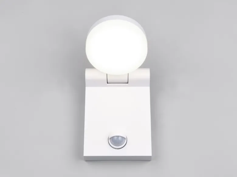 LED Außenwandleuchte ADOUR Höhe 19cm, Weiß mit Bewegungsmelder