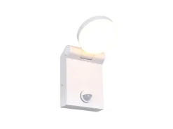 LED Außenwandleuchte ADOUR Höhe 19cm, Weiß mit Bewegungsmelder
