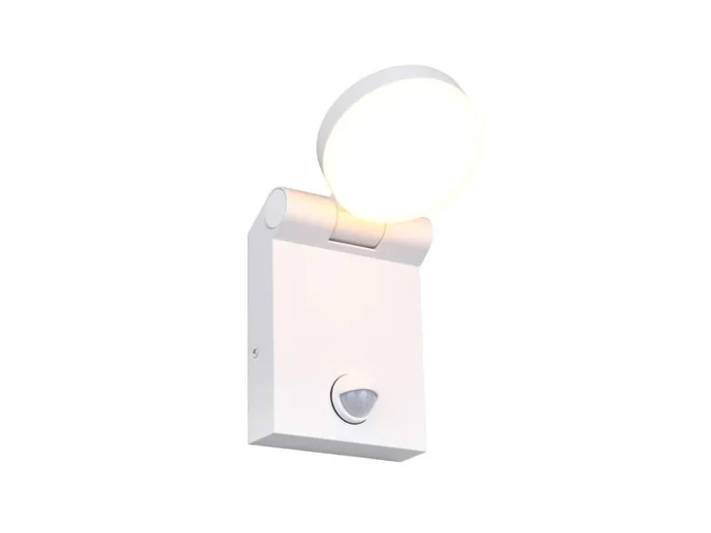 LED Außenwandleuchte ADOUR Höhe 19cm, Weiß mit Bewegungsmelder