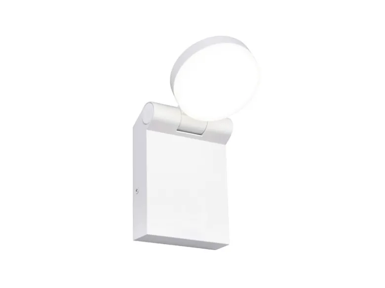 LED Außenwandleuchte ADOUR Leuchtenkopf einstellbar, Weiß Höhe 19cm