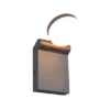 LED Außenwandleuchte ADOUR Leuchtenkopf einstellbar, Schwarz Höhe 19cm