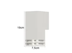 LED Außenwandleuchte ALU Down Light Weiß Effektstreifen IP44, Höhe 19cm