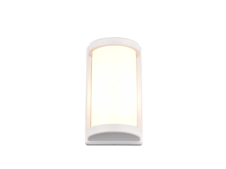 LED Außenwandleuchte Aluminium & Acrylglas Weiß, Höhe 27cm