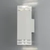LED Außenwandleuchte ALU Up and Down Weiß Effektstreifen IP44, Höhe 27,5cm