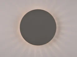 LED Außenwandleuchte Anthrazit 2er Set indirekte Beleuchtung Ø 25cm