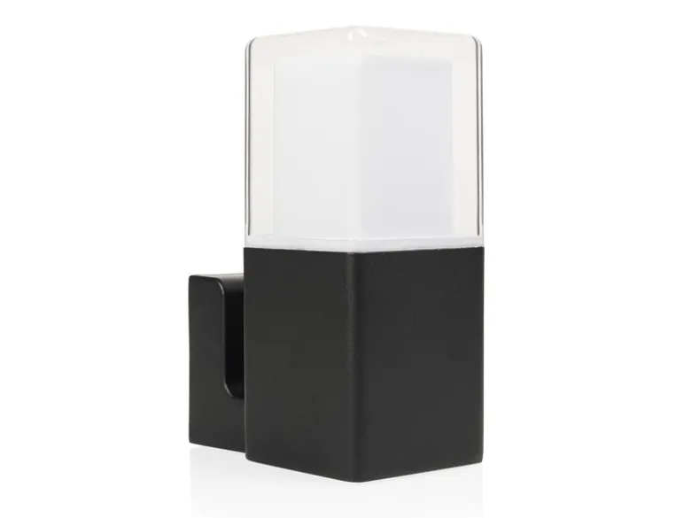 LED Außenwandleuchte aus Aluminium in Schwarz Up Light, Höhe 20cm