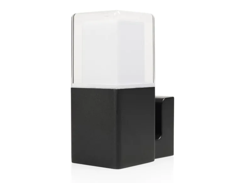 LED Außenwandleuchte aus Aluminium in Schwarz Up Light, Höhe 20cm