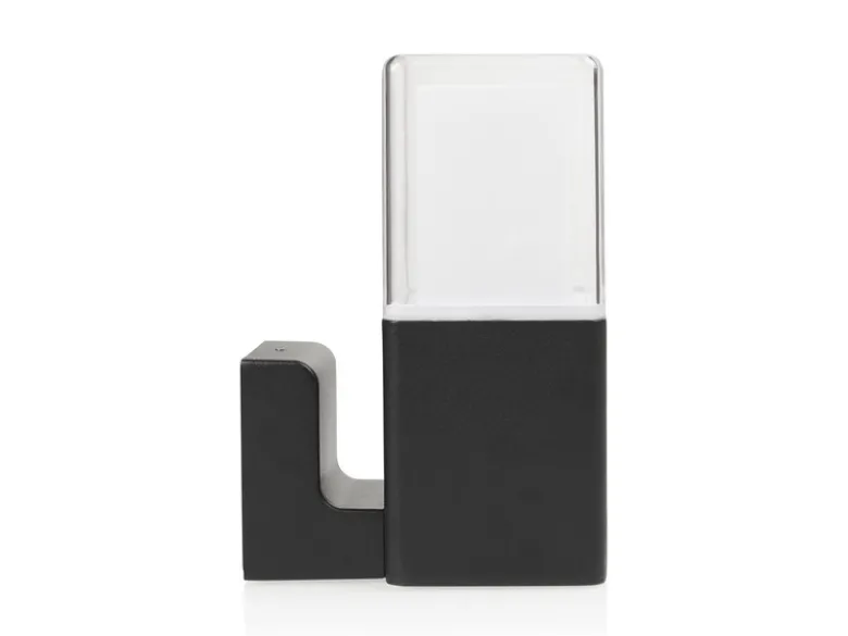 LED Außenwandleuchte aus Aluminium in Schwarz Up Light, Höhe 20cm