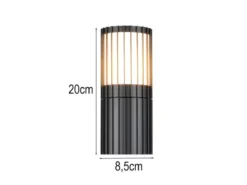 LED Außenwandleuchte aus Aluminium in Anthrazit, Höhe 20cm