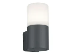 LED Außenwandleuchte aus Aluminium in Anthrazit E27, Höhe 17,5cm