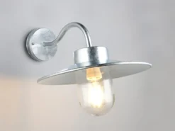 LED Außenwandleuchte aus Metall feuerverzinkt, Salzluft resistent, Höhe 26cm