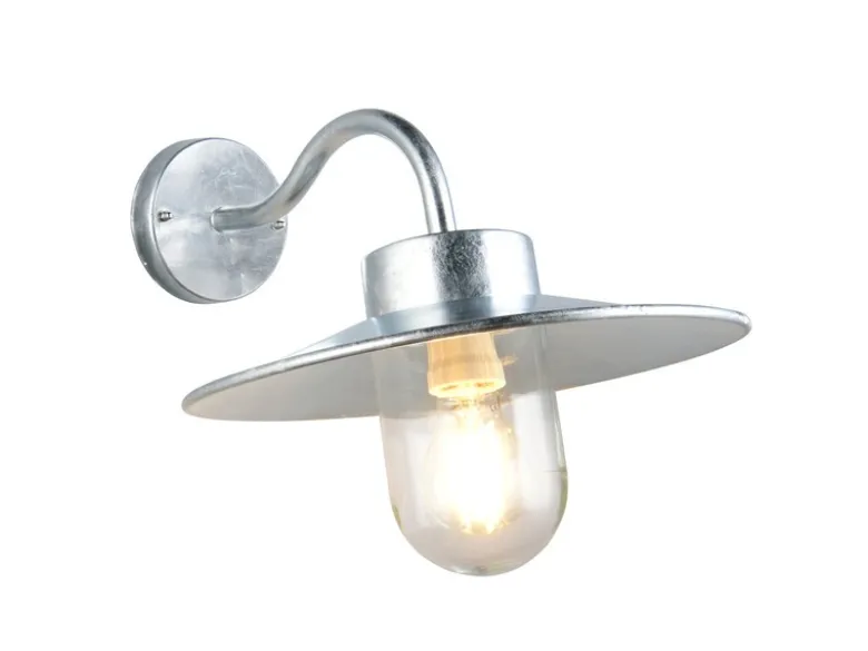 LED Außenwandleuchte aus Metall feuerverzinkt, Salzluft resistent, Höhe 26cm