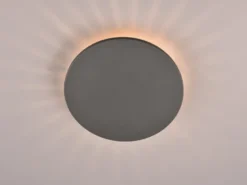 LED Außenwandleuchte BELLY Anthrazit, indirekte Beleuchtung Ø 25cm