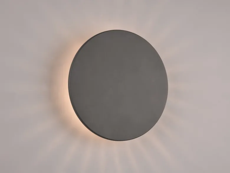 LED Außenwandleuchte BELLY Anthrazit, indirekte Beleuchtung Ø 25cm