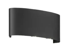 LED Außenwandleuchte BERLIN Schwarz mit Up and Down Licht - 18,5cm breit