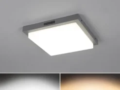 LED Außenwandleuchte BERMEJO mit Hausnummer & Bewegungsmelder 30 x 30cm