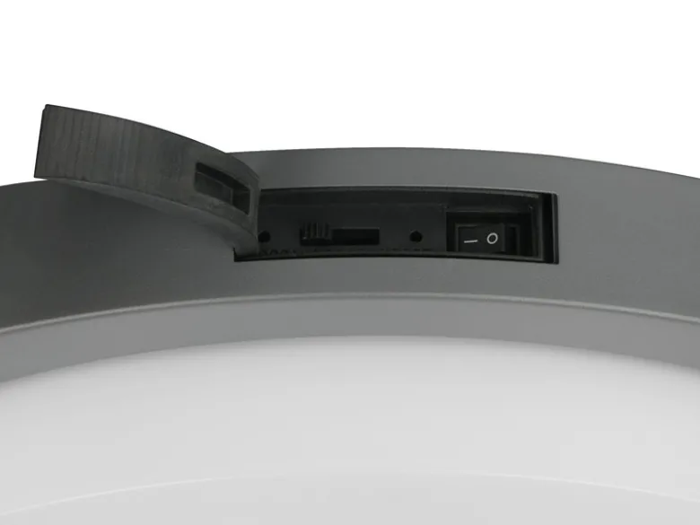 LED Außenwandleuchte BERMEJO mit Hausnummer & Bewegungsmelder Ø30cm