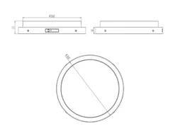 LED Außenwandleuchte BERMEJO mit Hausnummer & Bewegungsmelder Ø30cm