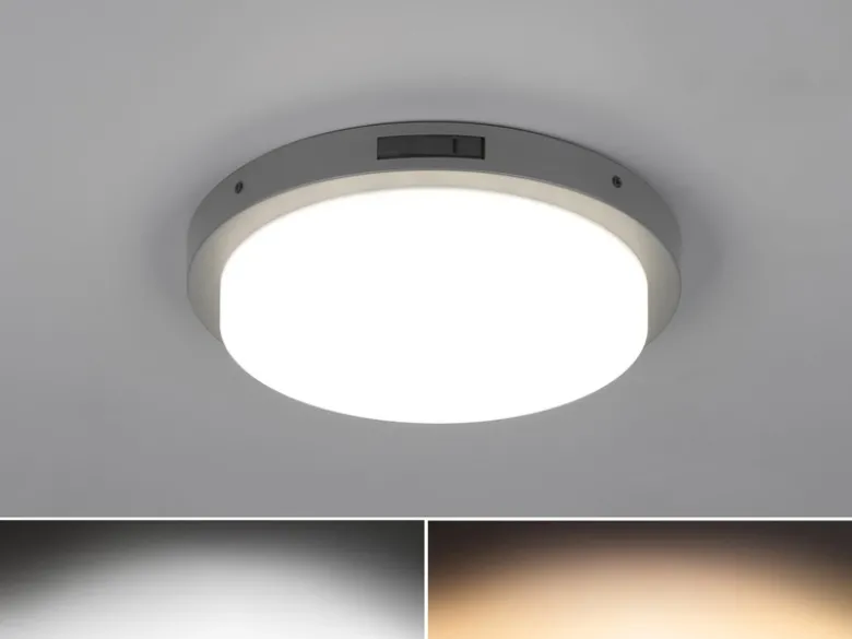 LED Außenwandleuchte BERMEJO mit Hausnummer & Bewegungsmelder Ø30cm