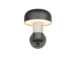 LED Außenwandleuchte Betonoptik mit Bewegungsmelder, Höhe 24cm
