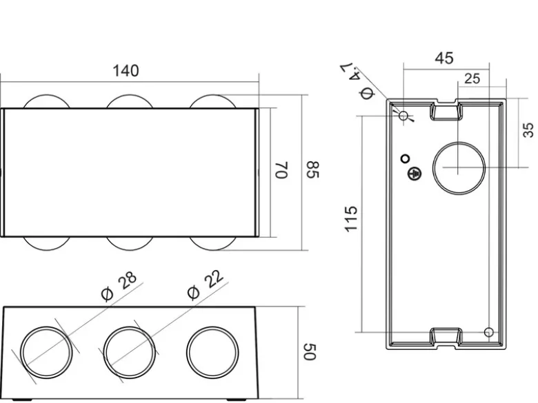 LED Außenwandleuchte CLYDE Anthrazit mit Up and Down Light, Breite 14cm