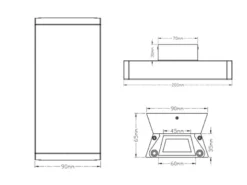 LED Außenwandleuchte COLORADO mit Up & Down, Anthrazit, IP54, Höhe 20cm