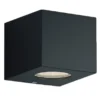 LED Außenwandleuchte CORDOBA Up and Down Light eckig in Schwarz