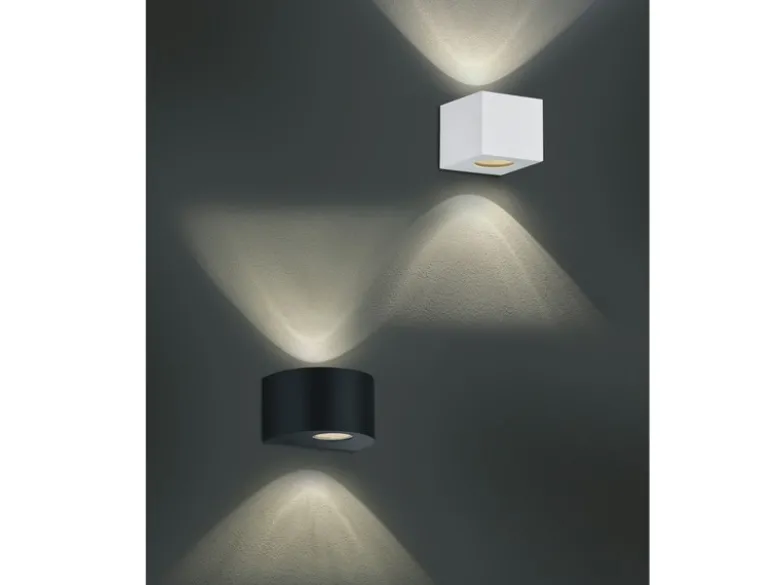 LED Außenwandleuchte CORDOBA Up and Down Light eckig in Weiß