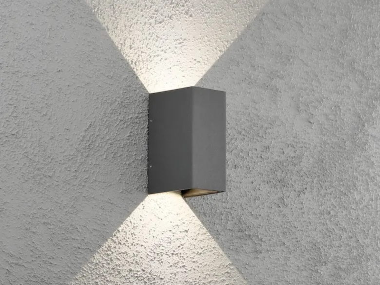 LED Außenwandleuchte CREMONA Up and Down Höhe 17cm, Anthrazit