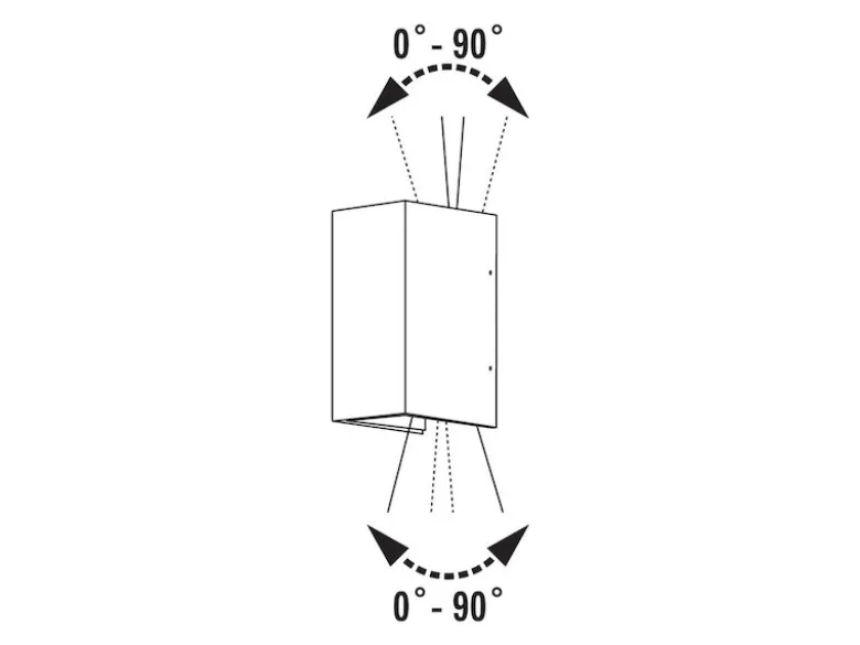 LED Außenwandleuchte CREMONA Up and Down Höhe 17cm, Anthrazit