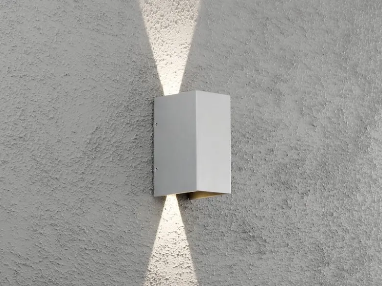 LED Außenwandleuchte CREMONA Up and Down Höhe 17cm, Grau