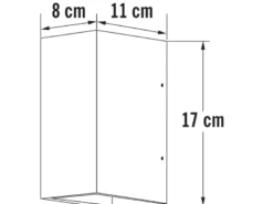 LED Außenwandleuchte CREMONA Up and Down Höhe 17cm, Messing
