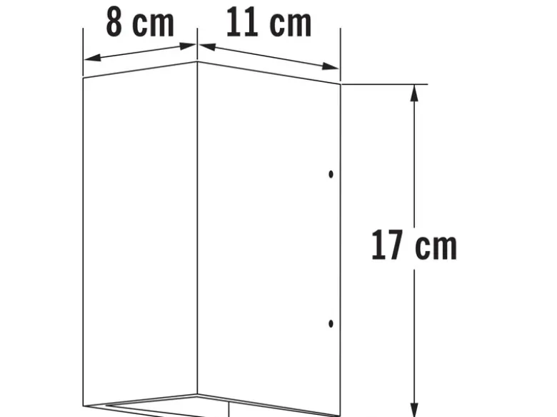 LED Außenwandleuchte CREMONA Up and Down Höhe 17cm, Messing
