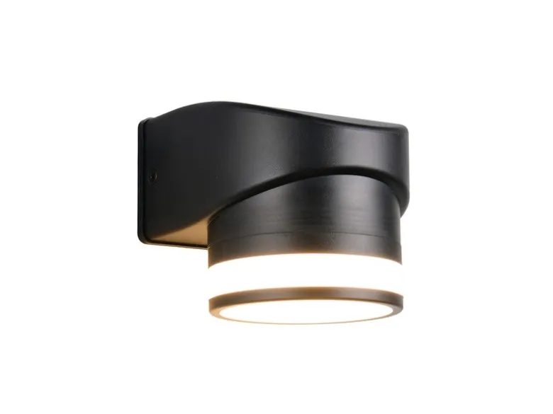 LED Außenwandleuchte CUSCO Downlight in Schwarz, Höhe 10cm