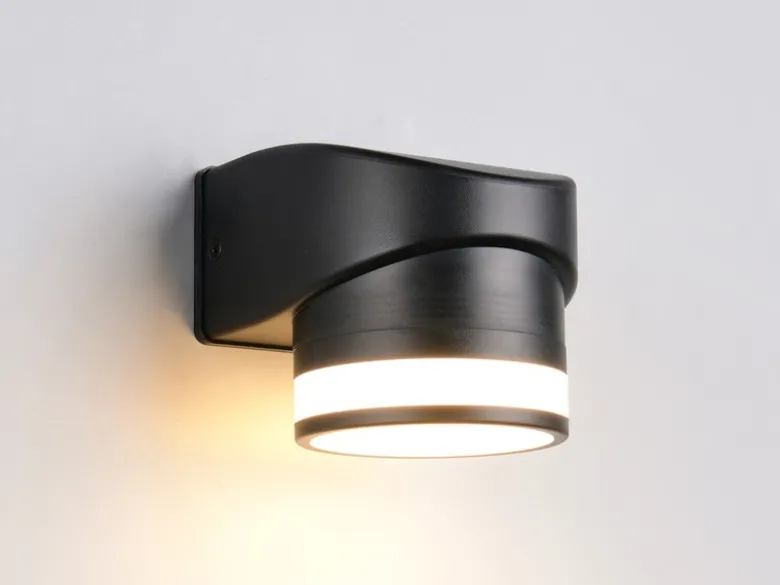 LED Außenwandleuchte CUSCO Downlight in Schwarz, Höhe 10cm