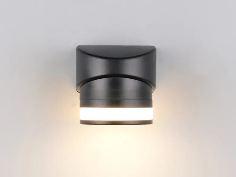 LED Außenwandleuchte CUSCO Downlight in Schwarz, Höhe 10cm
