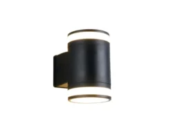 LED Außenwandleuchte CUSCO Up and Down in Schwarz, Höhe 14cm