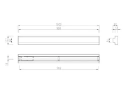 LED Außenwandleuchte DAWSON Up and Down Lichteffekt, Anthrazit 100cm lang