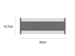 LED Außenwandleuchte DAWSON Up and Down Lichteffekt, Anthrazit Breite 30cm
