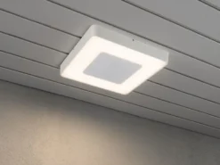 LED Außenwandleuchte / Deckenleuchte CARRARA eckig inkl. Fernbedienung, 25W