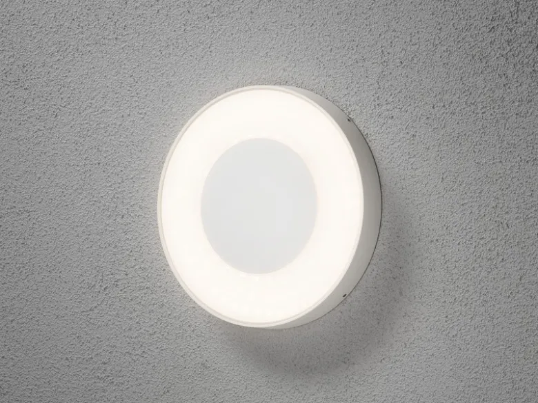 LED Außenwandleuchte / Deckenleuchte CARRARA weiß inkl. Fernbedienung, 25W