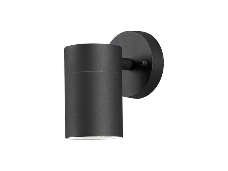 LED Außenwandleuchte Downlight, Höhe 12cm, Aluminium Schwarz