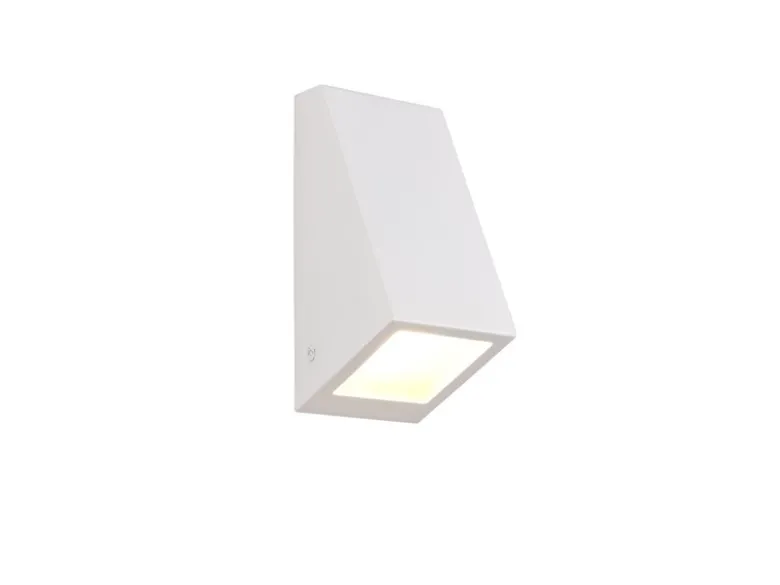 LED Außenwandleuchte Downlight Weiß für Fassadenbeleuchtung, Höhe 14,5cm