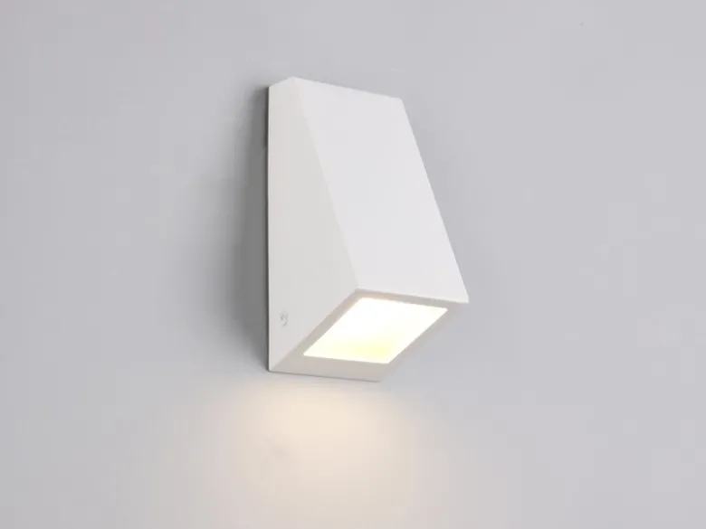 LED Außenwandleuchte Downlight Weiß für Fassadenbeleuchtung, Höhe 14,5cm