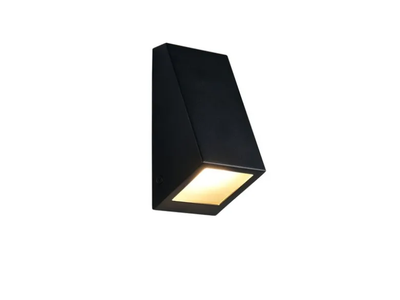 LED Außenwandleuchte Downlight Schwarz für Fassadenbeleuchtung, Höhe 14,5cm
