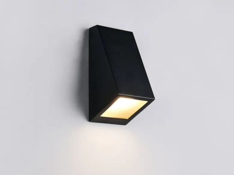 LED Außenwandleuchte Downlight Schwarz für Fassadenbeleuchtung, Höhe 14,5cm