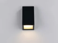 LED Außenwandleuchte Downlight Schwarz für Fassadenbeleuchtung, Höhe 14,5cm